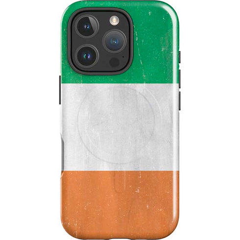 Ireland Flag Distressed iPhone 16 Pro Max Magsafe Impact Case